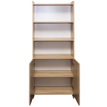 Denver Home Furniture | Bookshelf with Storage Cabinet | Washed Shale