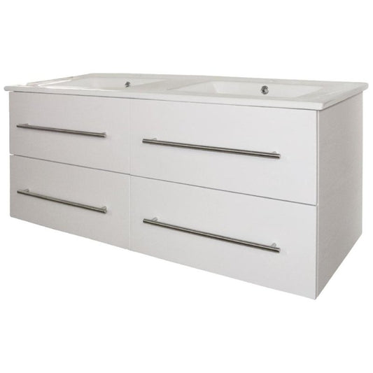 Denver Marlene 1200 Vanity 4 Drawer Wall Hung High Gloss Whi