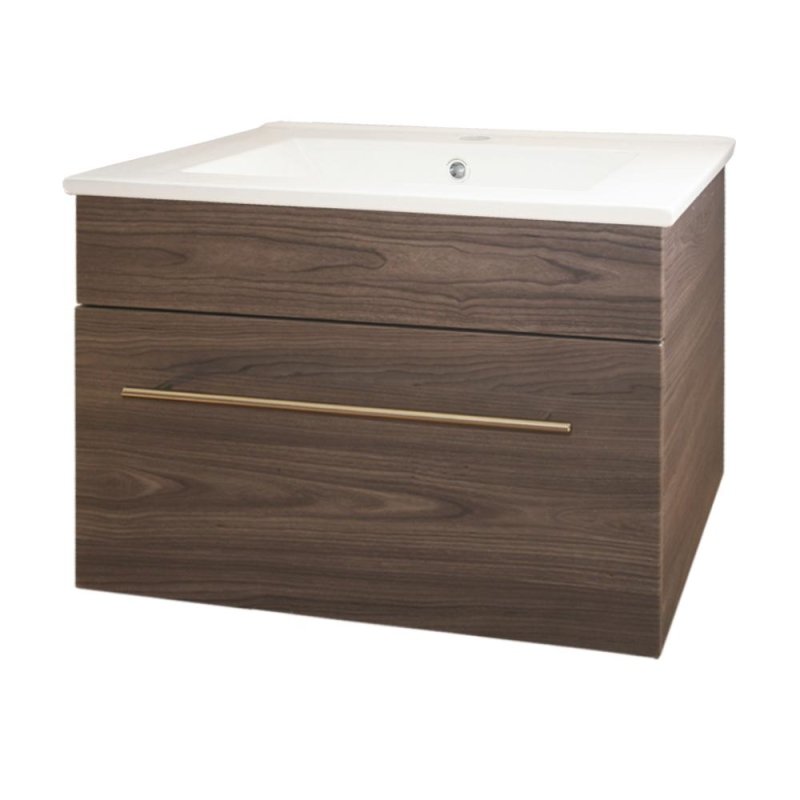 Denver Marlene 600 Wall Mount 1 Drawer Smoked Cedar