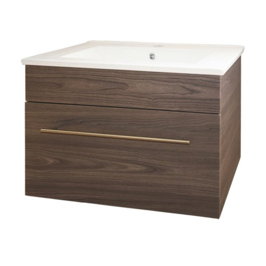 Denver Marlene 600 Wall Mount 1 Drawer Smoked Cedar